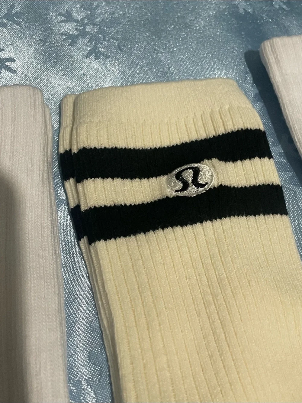 lululemon athletica Crew Socks Pack - White, Cream & Black Trim